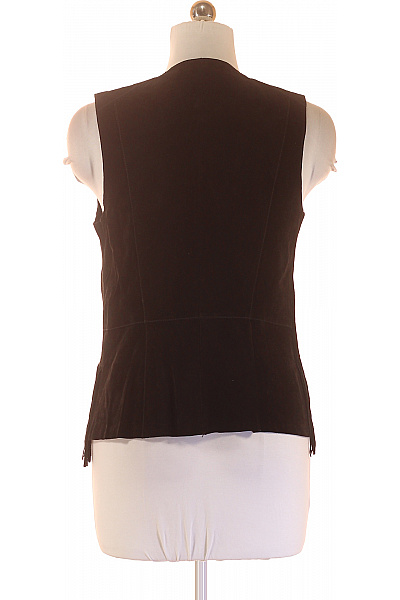 Kratká Dámská Vesta Kožená Černá Second hand Vel. L | Design | obrázek 3