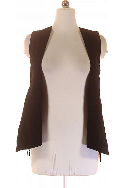 Kratká Dámská Vesta Kožená Černá Second hand Vel. L | Design | obrázek 4