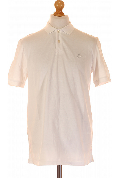 Pánské Tričko S Límečkem Bílé Marc O´Polo Vel. M