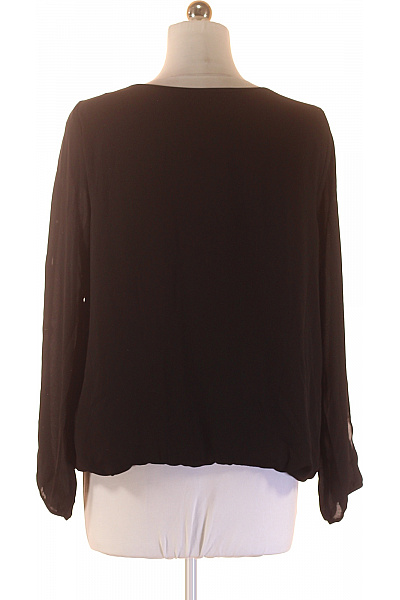 F&F Černá společenská halenka s dlouhým rukávem a kamínky volná Velikost EU 42 | F&F | obrázek 2