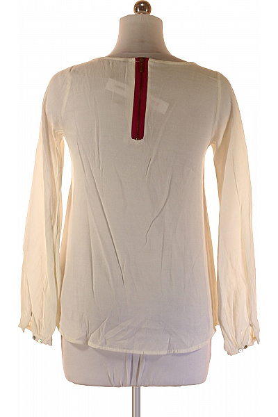 ZARA Dámská krémová halenka s dlouhým rukávem a výstřihem do V volná Velikost M | ZARA | obrázek 3