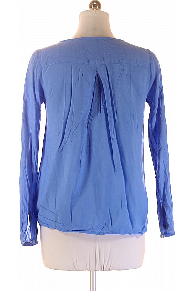 JEAN PASCALE Dámská viskózová modrá halenka s dlouhým rukávem a kapsami volná Velikost M | JEAN PASCALE | obrázek 3