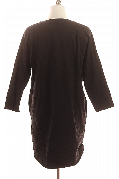 Černé mikinové šaty dlouhé s potiskem volné na denní nošení Vel. XXL | Unimoda | obrázek 3