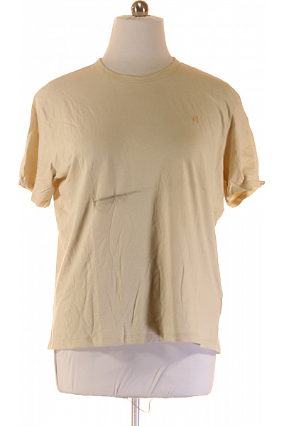 NOWADAYS Jednoduché Pánské Tričko Béžové Vel. XXL