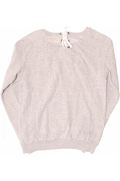 Bershka Dámská šedá melírovaná mikina s dlouhým rukávem a potiskem Vel. M | Bershka | obrázek 3