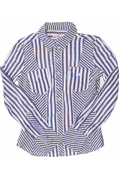 Karen Millen Vzorovaná Dámská Košile Modrá Vel. 42