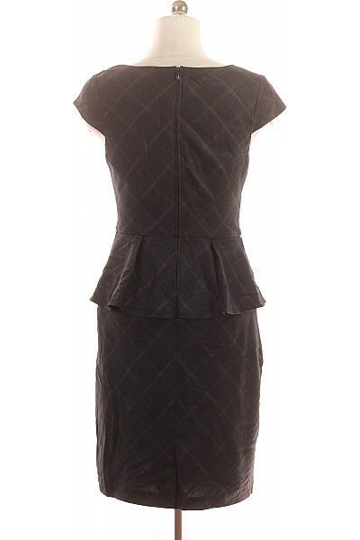 Orsay Dámské pouzdrové šaty s peplum tmavě hnědé kostkované polyesterové business Velikost 40 | Orsay | obrázek 2