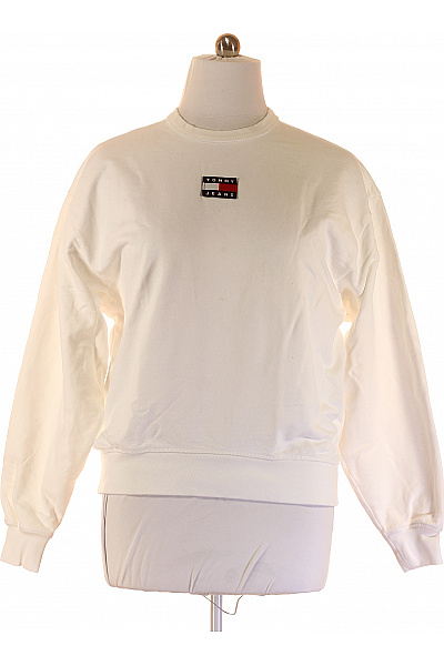 Pánská Mikina Bez Zapínání Bílá TOMMY HILFIGER Vel. L