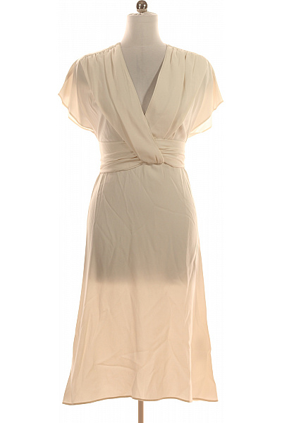 Společenské šaty s Krátkým Rukávem Viskózové Bílé Hugo Boss | Hugo Boss | obrázek 2