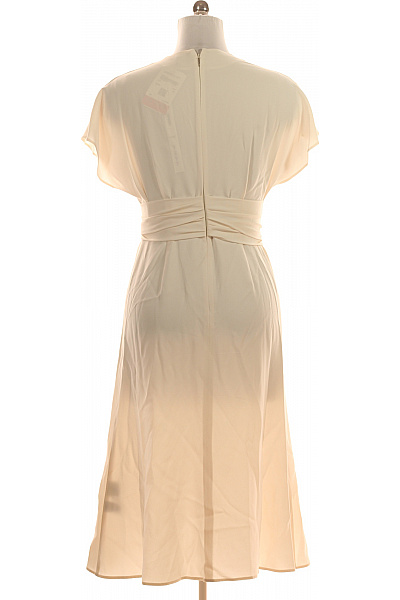 Společenské šaty s Krátkým Rukávem Viskózové Bílé Hugo Boss | Hugo Boss | obrázek 3