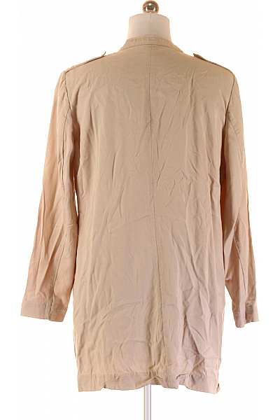 HM  Dámské lyocellové sako prodloužené béžové ležérní jarní podzimní Velikost 44 | HM  | obrázek 3