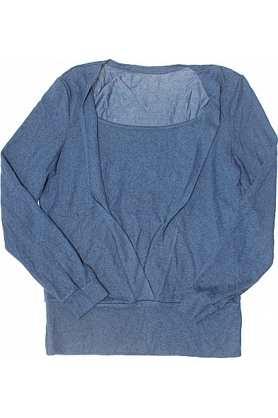 shein Dámská modrá pletená halenka zavinovací s dlouhým rukávem Vel. 38 | shein | obrázek 2