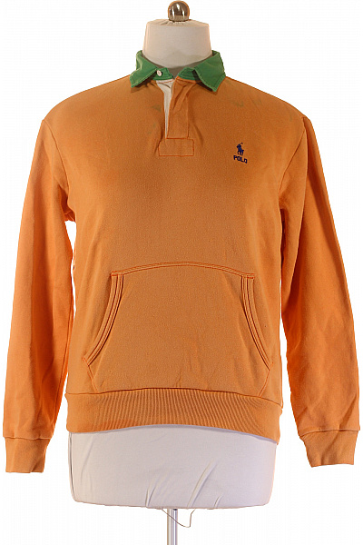 Ralph Lauren Pánská Mikina Bez Zapínání Oranžová