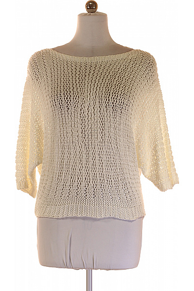 MADE IN ITALY Dámská krémová pletená halenka oversize volná lodičkový výstřih Velikost XXL | MADE IN ITALY | obrázek 2