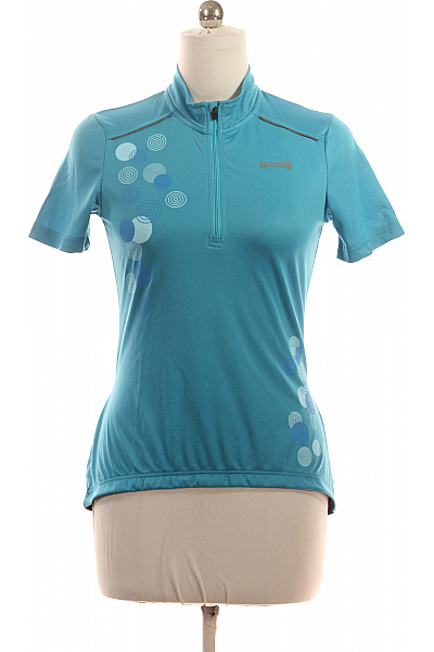 CRIVIT SPORTS Dámské modré polyesterové sportovní tričko se zipem a potiskem na cvičení Velikost M | CRIVIT SPORTS | obrázek 2