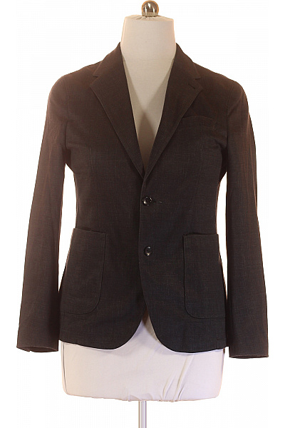 Společenské Pánské Sako Šedé Vel. 48 | Duffel & Rums | obrázek 2