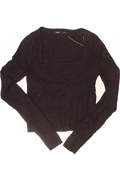 sinsay Dámský žebrovaný crop top s dlouhým rukávem a hranatým výstřihem Vel. M | sinsay | obrázek 2