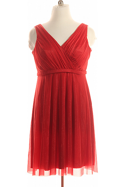 Společenské  Šaty Červené Second hand Vel. 46 | TROYDEN | obrázek 2