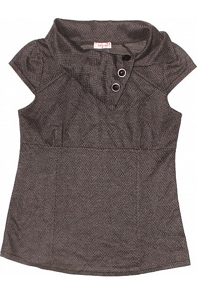 Orsay Dámská hnědá halenka s krátkým rukávem a límečkem vzorovaná elegantní Vel. M | Orsay | obrázek 2