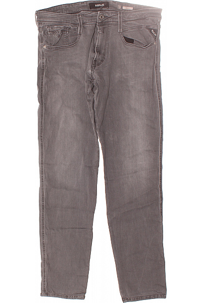 Pánské Džíny Šedé REPLAY Second Hand Vel. 32/33