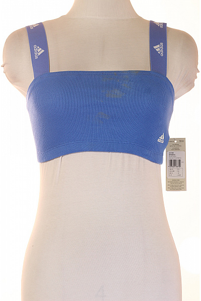 ADIDAS Dámská Sportovní Podprsenka Modrá žebrovaná Velikost M