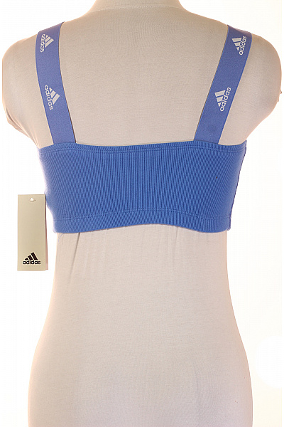 ADIDAS Dámská sportovní podprsenka modrá žebrovaná Velikost M | ADIDAS | obrázek 2