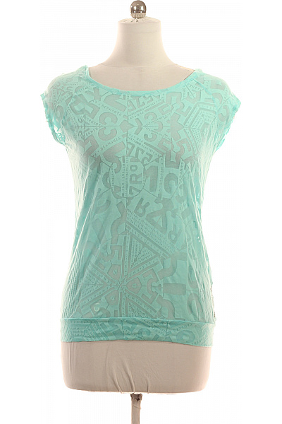 Dámské tyrkysové tričko s krátkým rukávem a potiskem Vel. m | Unimoda | obrázek 2