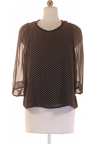 MANGO Vzorovaná  Halenka Černá Second hand Vel. S | MANGO | obrázek 2