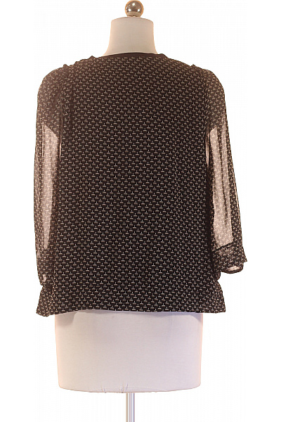 MANGO Vzorovaná  Halenka Černá Second hand Vel. S | MANGO | obrázek 3