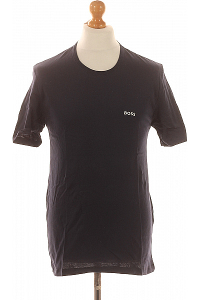 Jednoduché Pánské Tričko Modré Hugo Boss Second hand Vel. L | Hugo Boss | obrázek 2