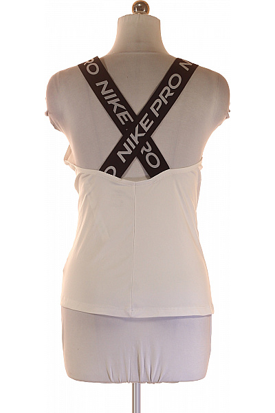 Nike Dámské bílé polyesterové sportovní tílko fitness na cvičení s nápisem Velikost M | Nike | obrázek 3