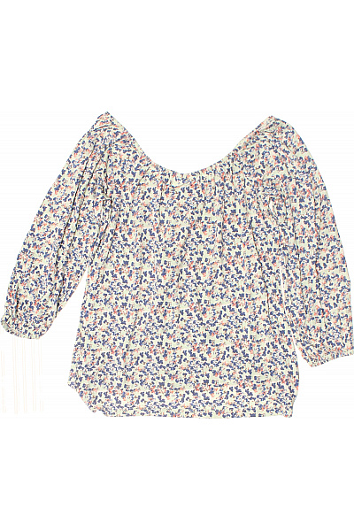 Dámské tričko s květinovým vzorem a lodičkovým výstřihem Velikost M | Unimoda | obrázek 3