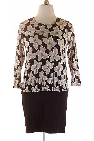  Šaty s Květinovým Potiskem Černobílé | Unimoda | obrázek 2