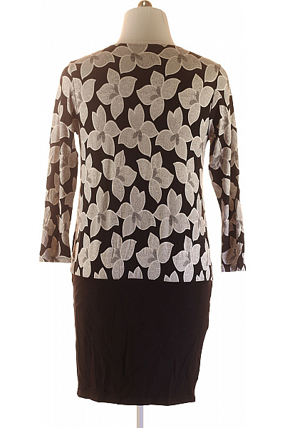  Šaty s Květinovým Potiskem Černobílé | Unimoda | obrázek 3