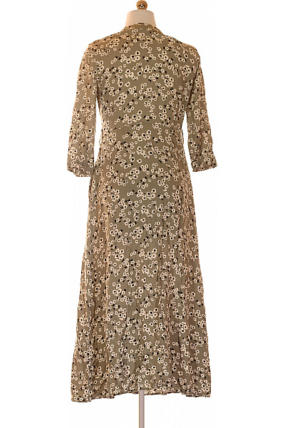 Amisu dámské šaty košilové květované zelené dlouhé Velikost 34 | Amisu | obrázek 3