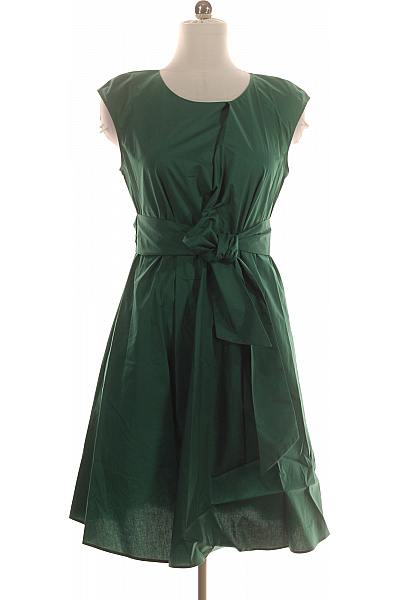 Páskové Šaty Bez Rukávů Bavlněné Zelené Woolrich