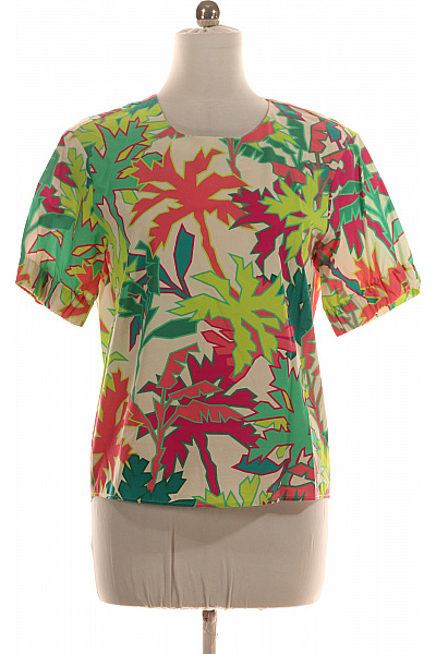  Vzorovaná Halenka s Krátkým Rukávem Bavlněná Barevná | LECOMTE | obrázek 2