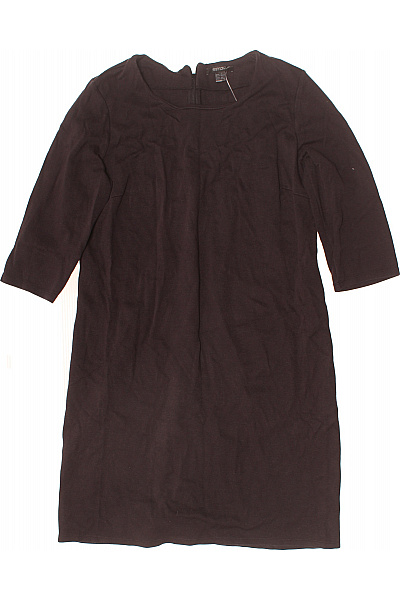 Esmara Tmavě hnědé jednoduché rovné mikinové šaty ke kolenům s krátkým rukávem Vel. M | Esmara | obrázek 2