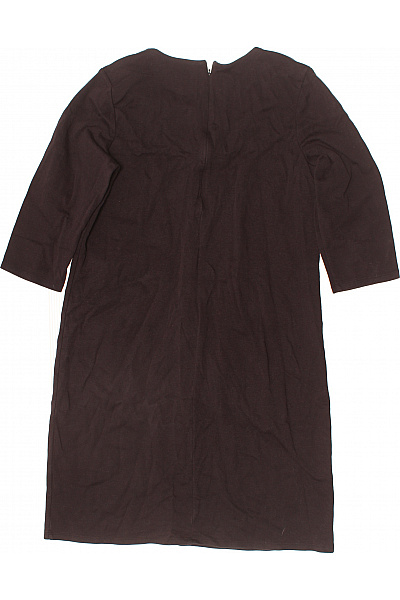 Esmara Tmavě hnědé jednoduché rovné mikinové šaty ke kolenům s krátkým rukávem Vel. M | Esmara | obrázek 3