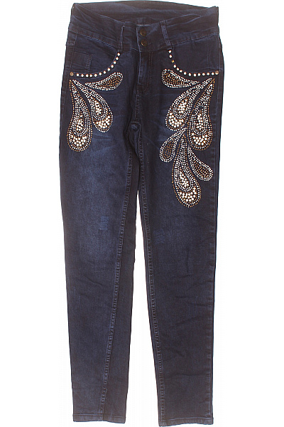 Dámské Džíny Modré Second Hand Vel. 40