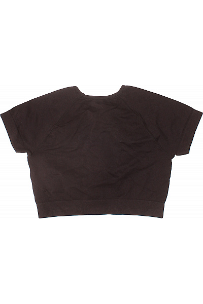 Dámské sportovní crop top černé krátký rukáv fitness Vel. M | Unimoda | obrázek 2