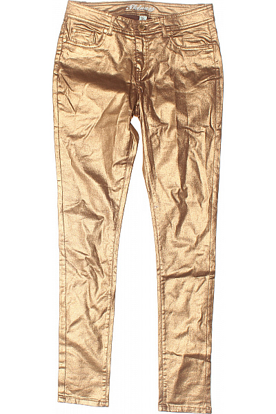 DENIM CO. Dámské Kalhoty Zlaté Second hand Vel. 38 | DENIM CO. | obrázek 2