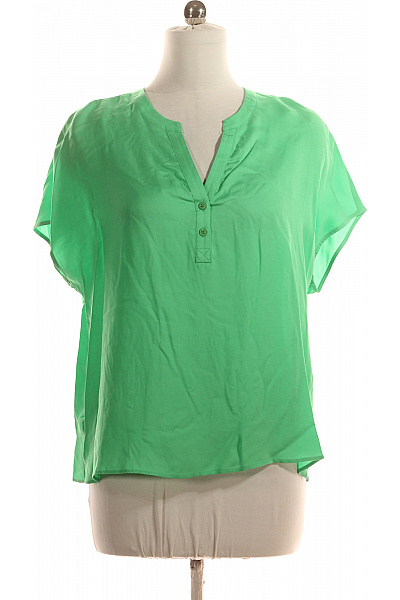  Jednobarevná Halenka Viskózová Zelená Outlet | LECOMTE | obrázek 2