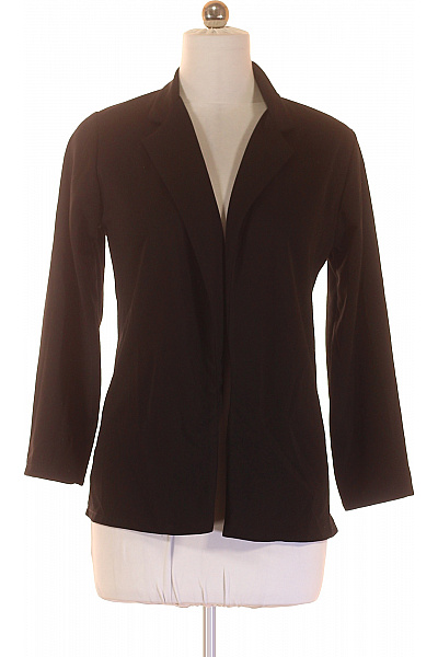 Dámský černý polyesterový elegantní kardigan bez zapínání jarní podzimní Vel. M | Unimoda | obrázek 2