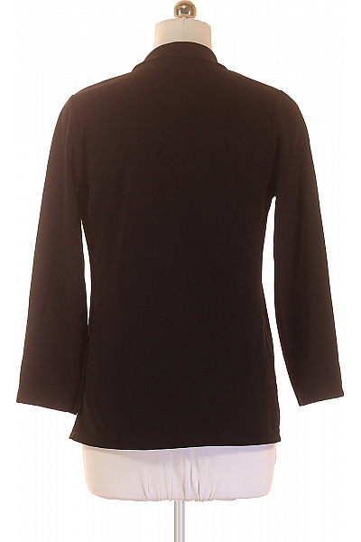 Dámský černý polyesterový elegantní kardigan bez zapínání jarní podzimní Vel. M | Unimoda | obrázek 3