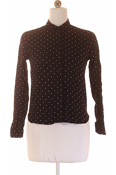 reserved Dámská černá puntíkovaná košile s dlouhým rukávem ležérní Velikost 38 | reserved | obrázek 2