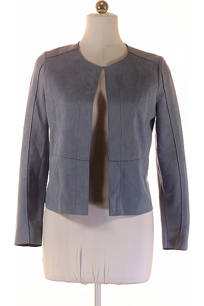 Orsay Dámské Modré Sako Krátké Elegantní Bez Límce Ležérní Do Pasu Velikost 38