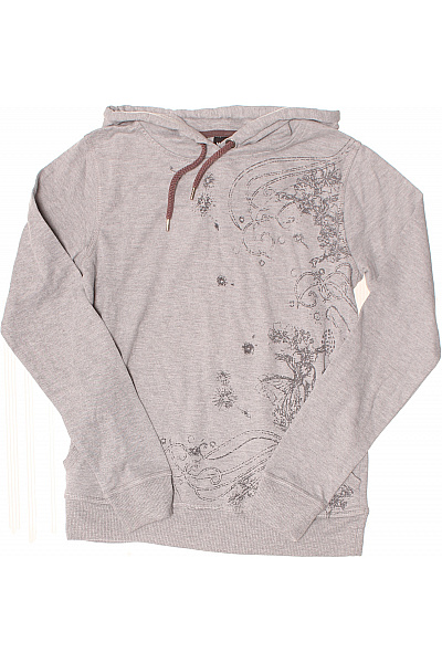 colours of the world Dámská šedá mikina s kapucí a potiskem přes hlavu Velikost 38/40 | colours of the world | obrázek 2