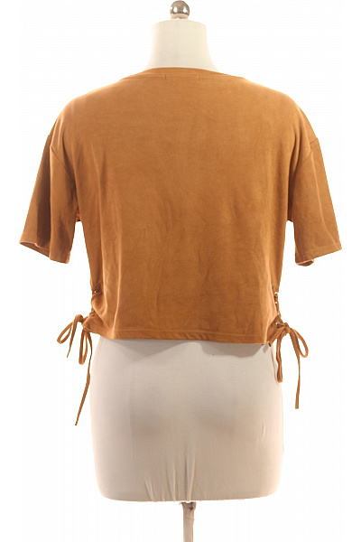 TALLY WEiJL Jednoduché Dámské Tričko Hnědé Second hand Vel. M | TALLY WEiJL | obrázek 3