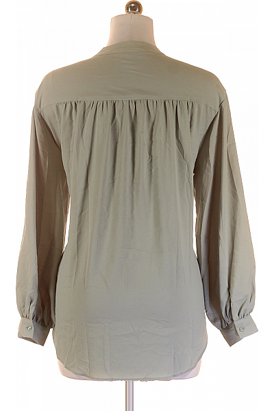 HM  Dámská polyesterová košile dlouhý rukáv elegantní světle zelená Velikost M | HM  | obrázek 3